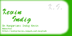 kevin indig business card